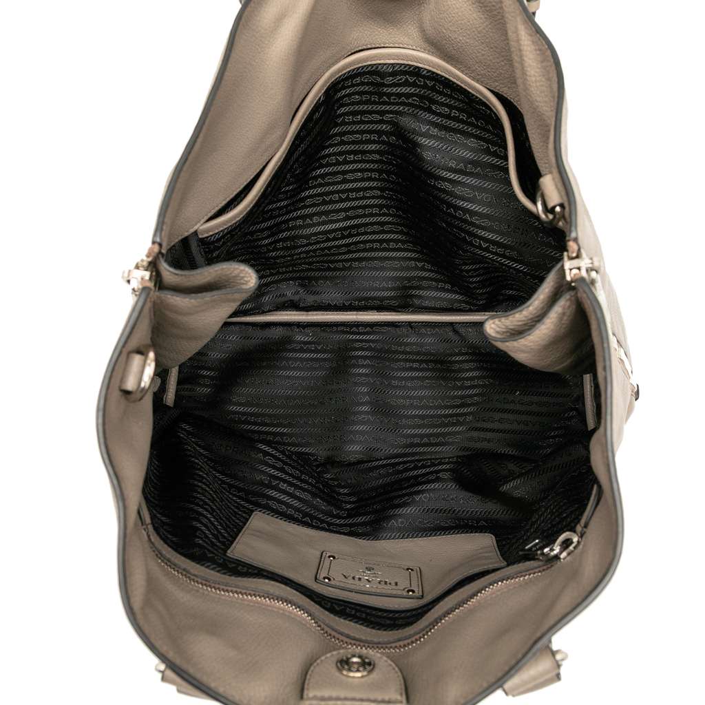 Prada Vitello Daino Side Zip Convertible Tote - 4