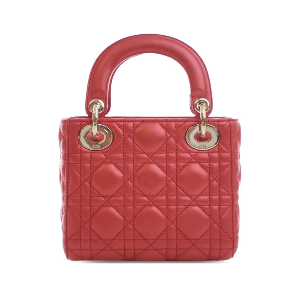 Dior Mini Iridescent Lambskin Cannage Lady Dior - 4