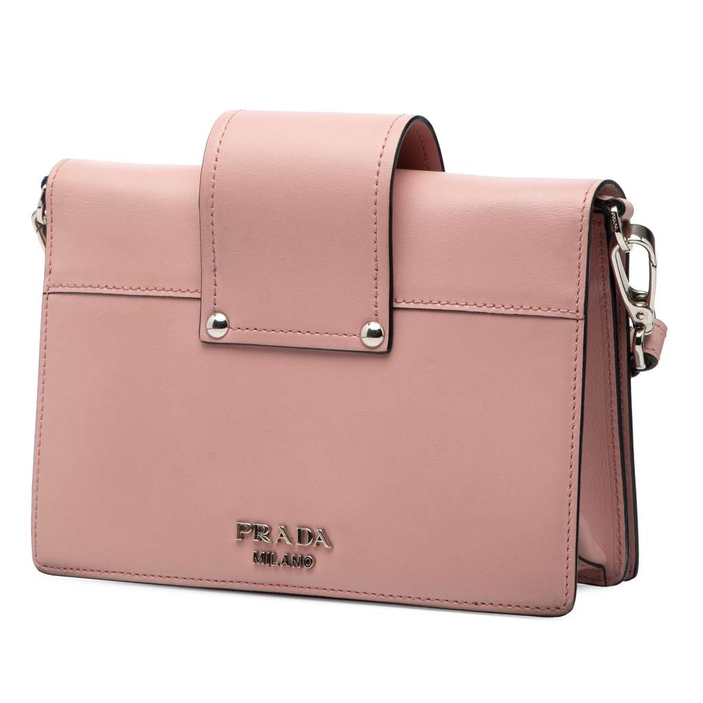 Prada City Calf Plex Ribbon Crossbody - 2
