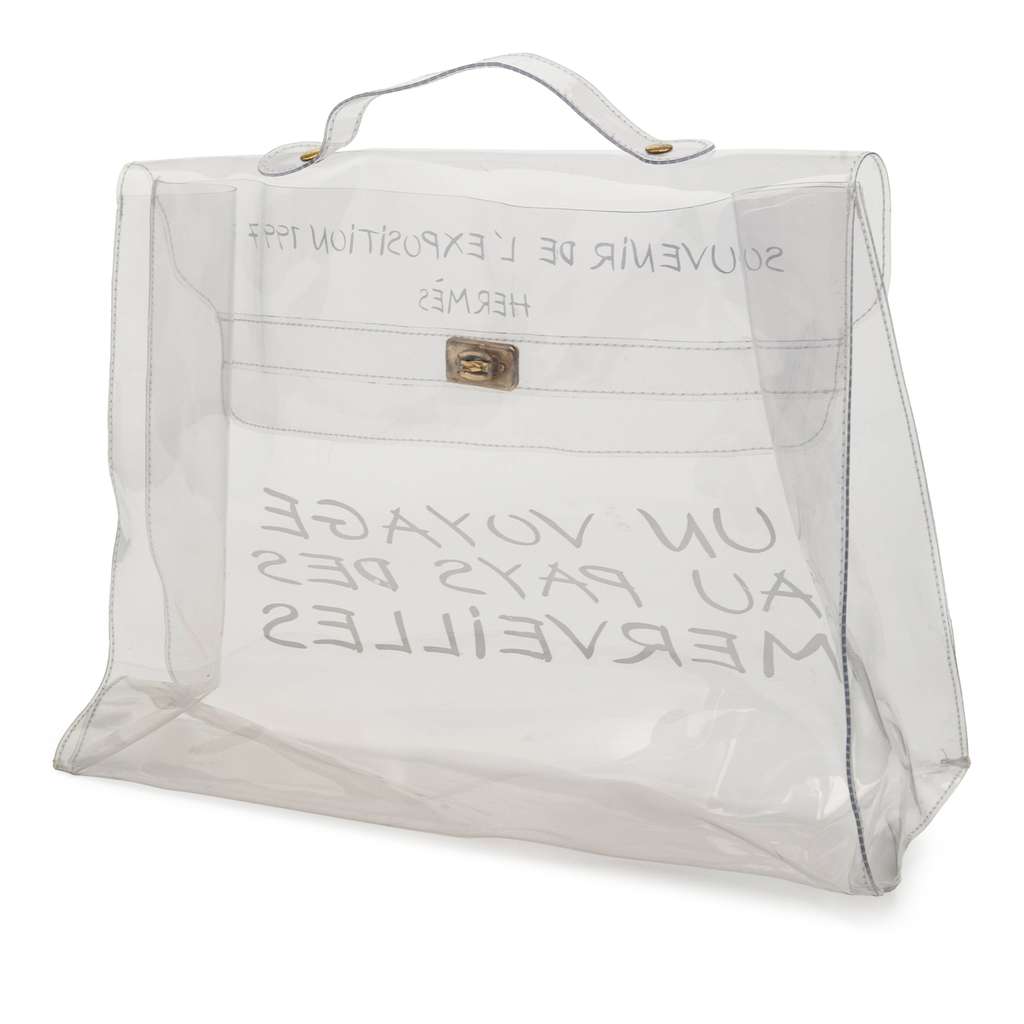 Hermès Vinyl Souvenir De L Exposition Kelly Handbag - 2