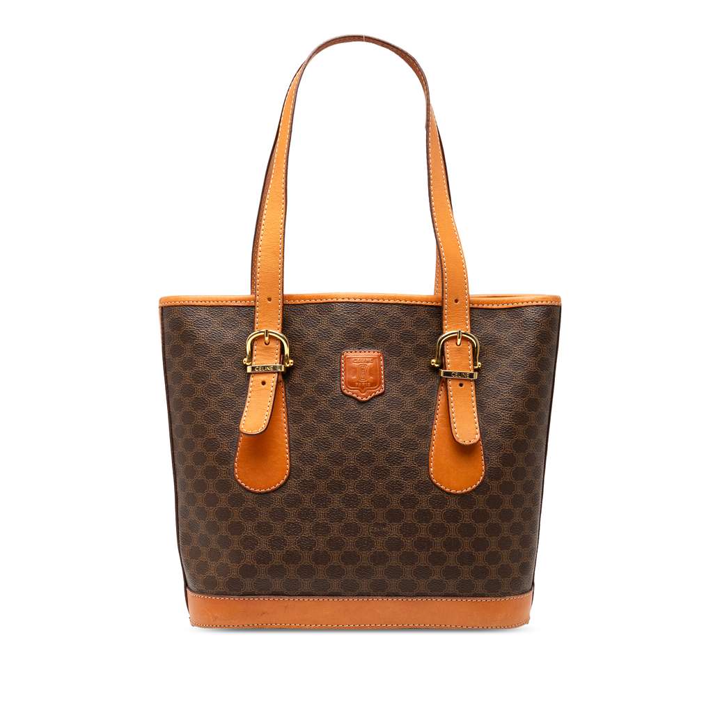 Celine Macadam Coated Canvas Shoulder Bag