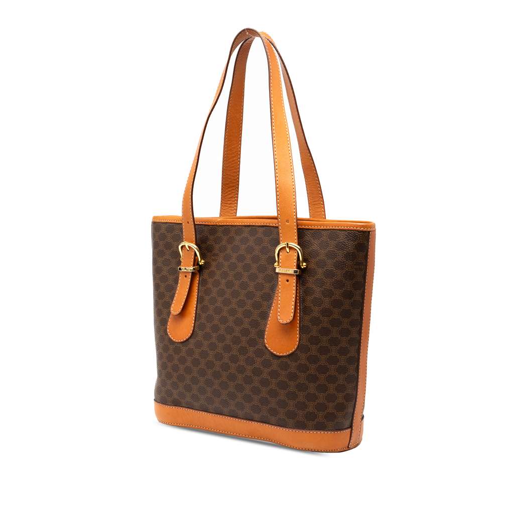 Celine Macadam Coated Canvas Shoulder Bag - 2