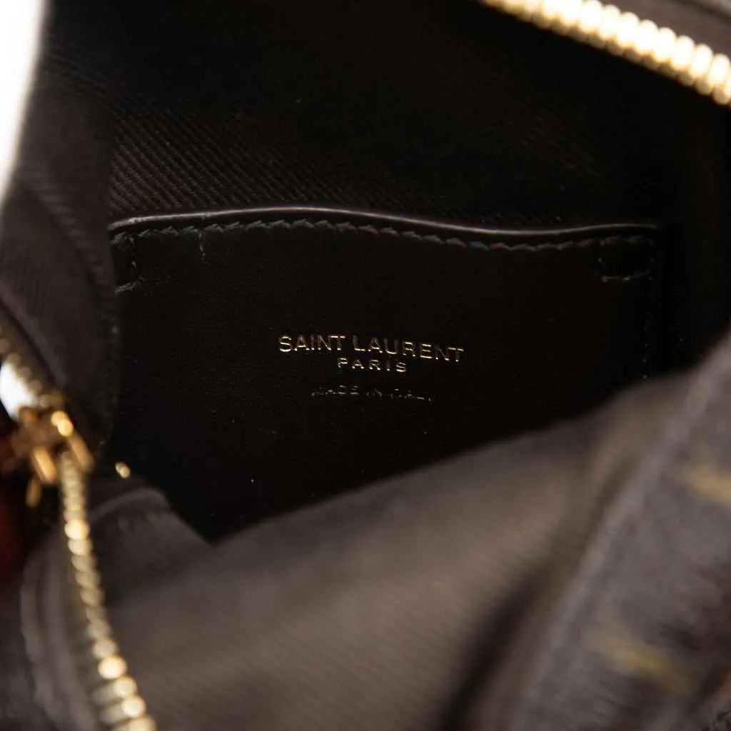 Saint Laurent Le Monogramme Coated Canvas Pouch Crossbody Brown Canvas Very good - Box View