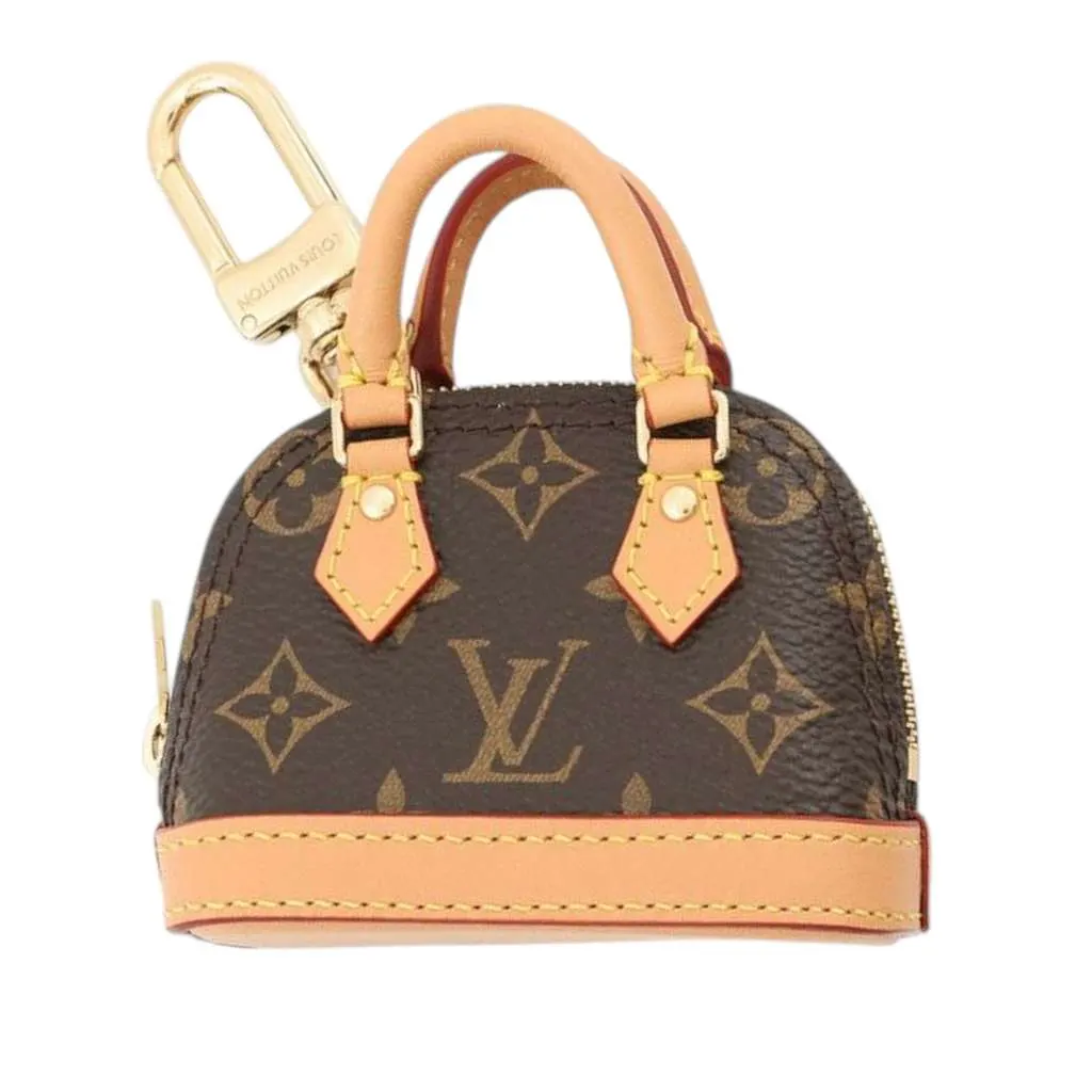 Louis Vuitton Monogram Micro Alma Bag Charm Brown Very good - Front View
