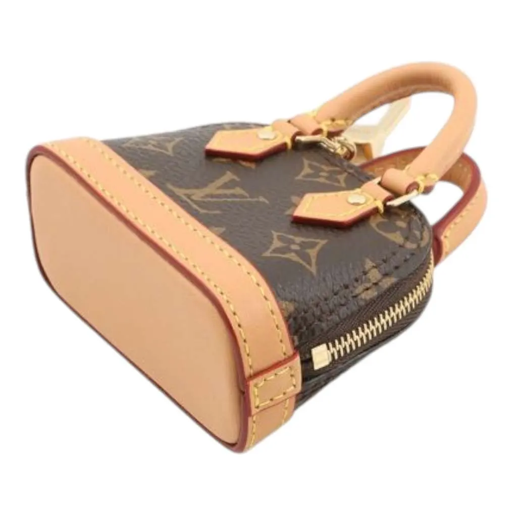 Louis Vuitton Monogram Micro Alma Bag Charm Brown Very good - Inside View