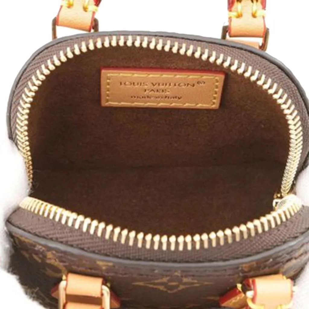 Louis Vuitton Monogram Micro Alma Bag Charm Brown Very good - Model View