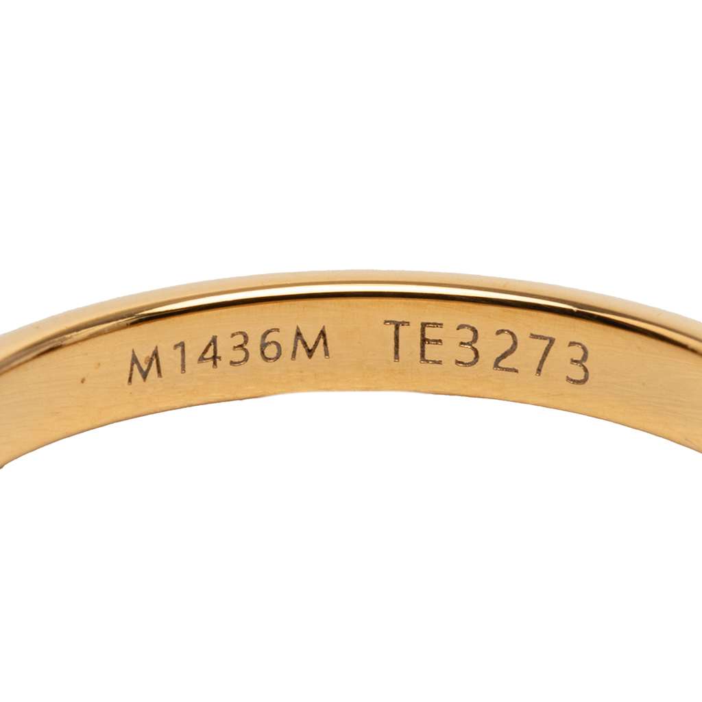 Louis Vuitton Gold Plated Louisette Signature Ring - 5