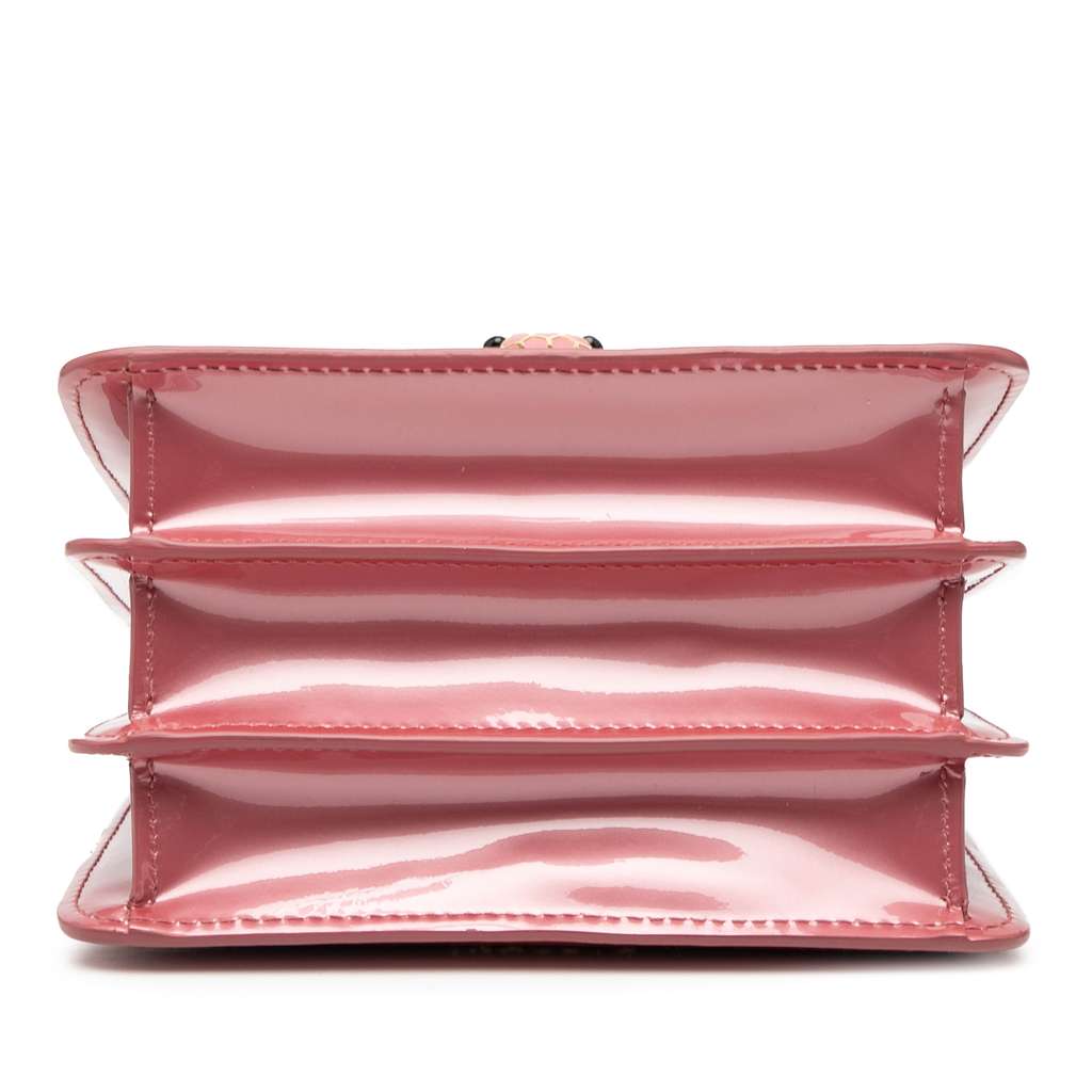 Bvlgari Small Patent Serpenti Forever Top Handle Satchel - 3