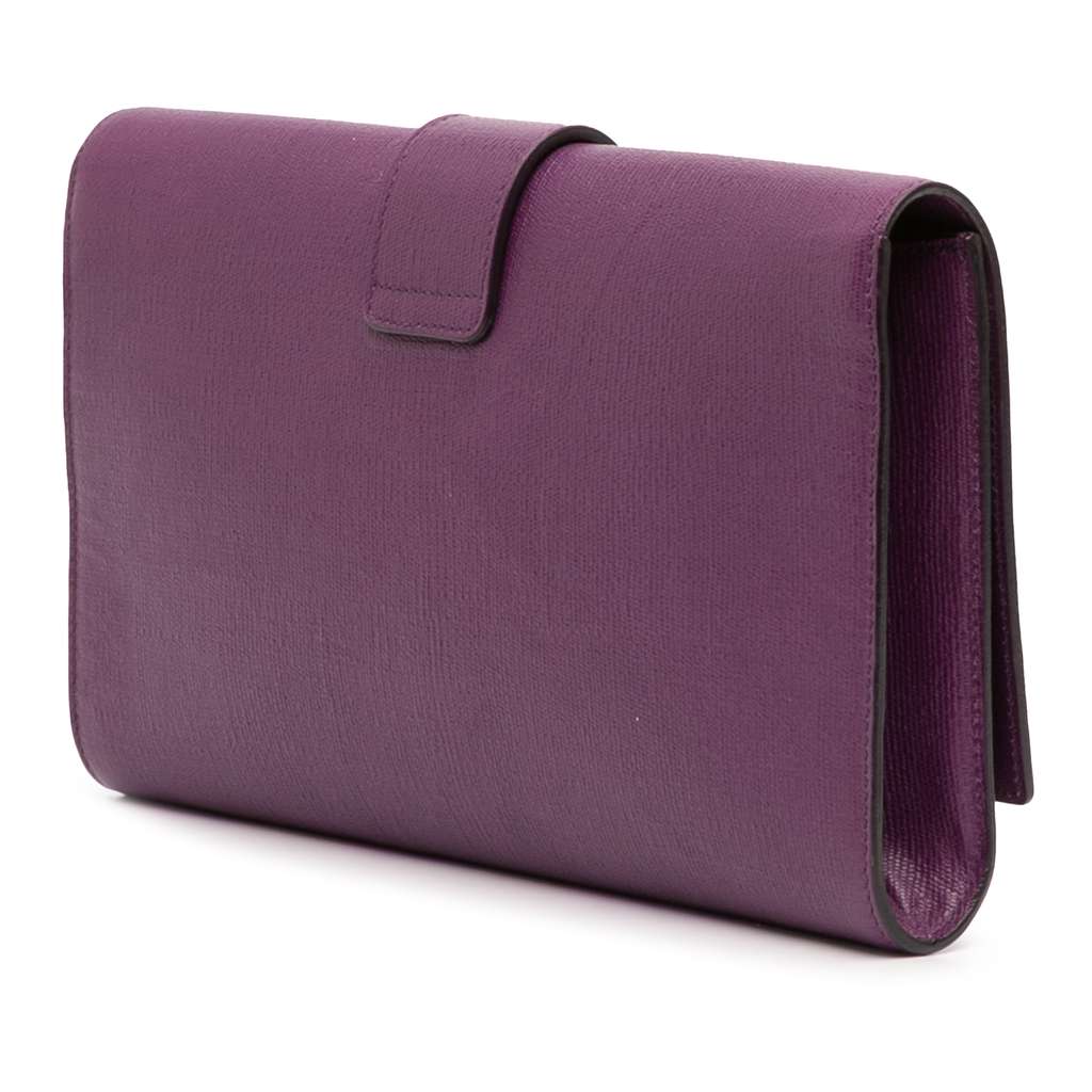 Saint Laurent Textured Leather Chyc Ligne Clutch - 2