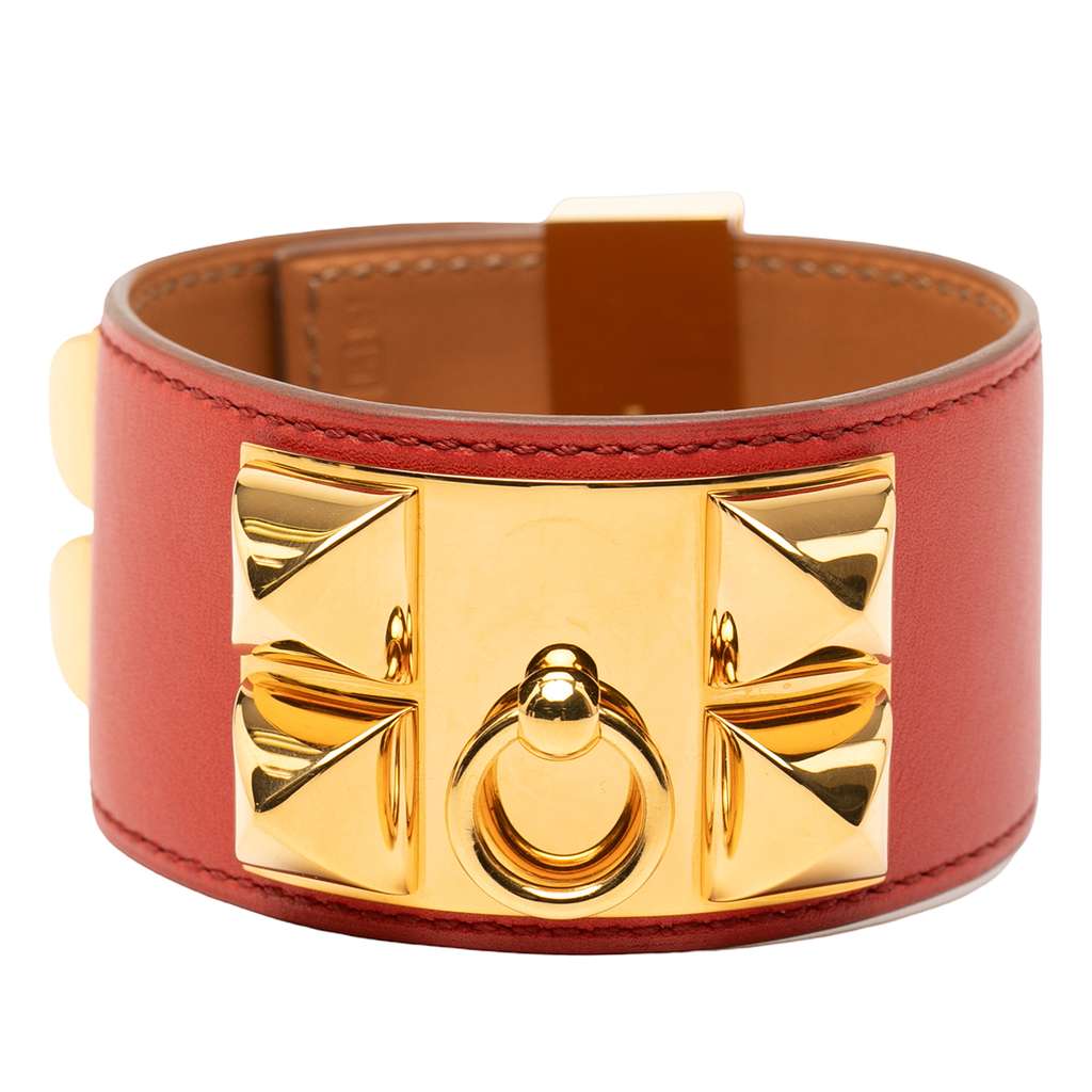 Hermès Swift and Gold Plated Collier de Chien Bracelet