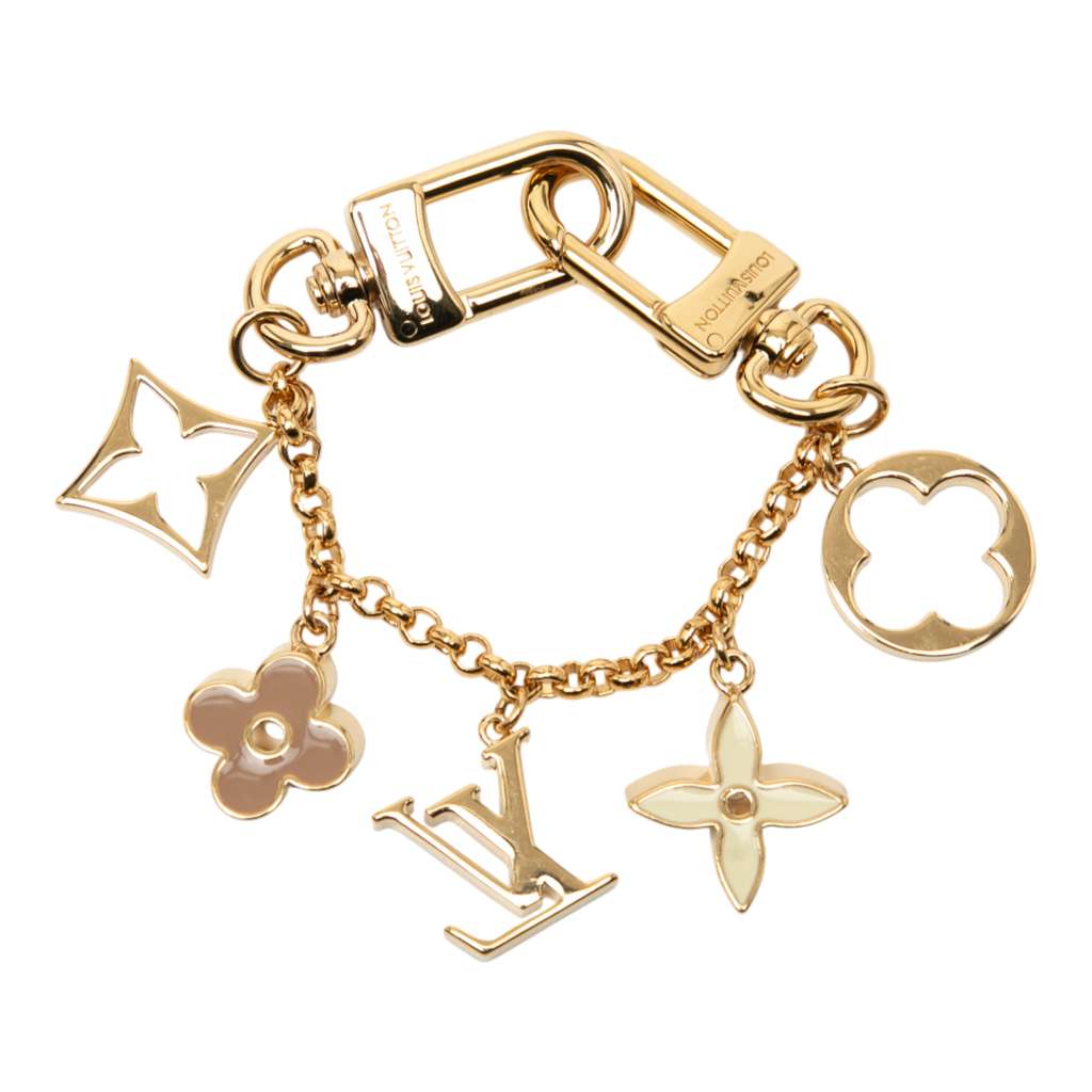 Louis Vuitton Gold Plated Fleur de Monogram Bag Charm - 2