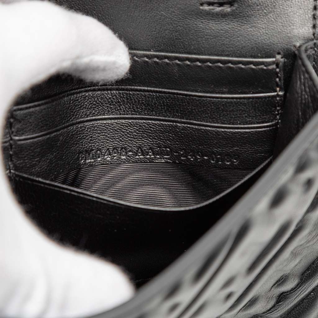 Fendi Zucca Embossed Nappa Baguette Continental Wallet With Chain - 5