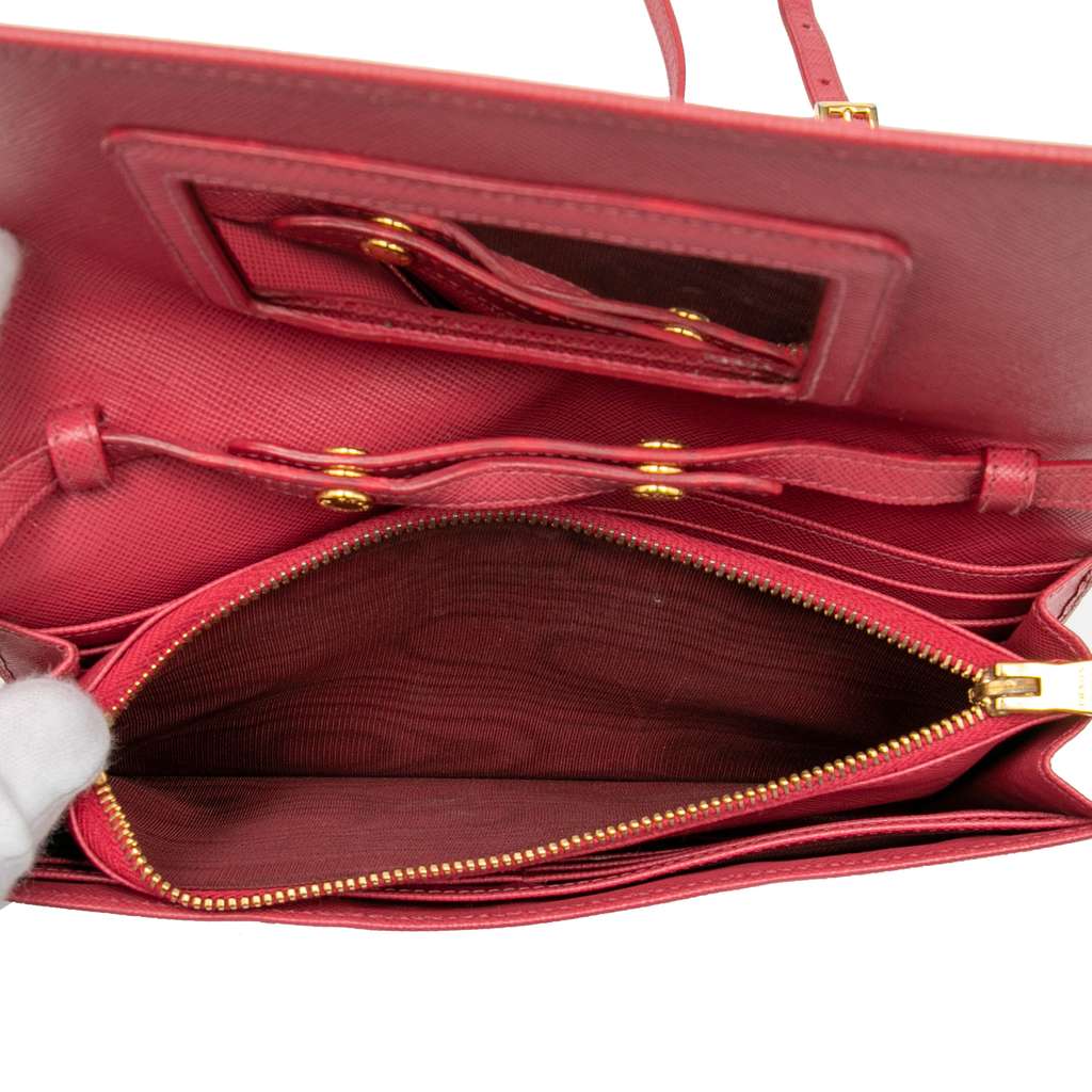 Prada Saffiano Wallet on Strap - 4