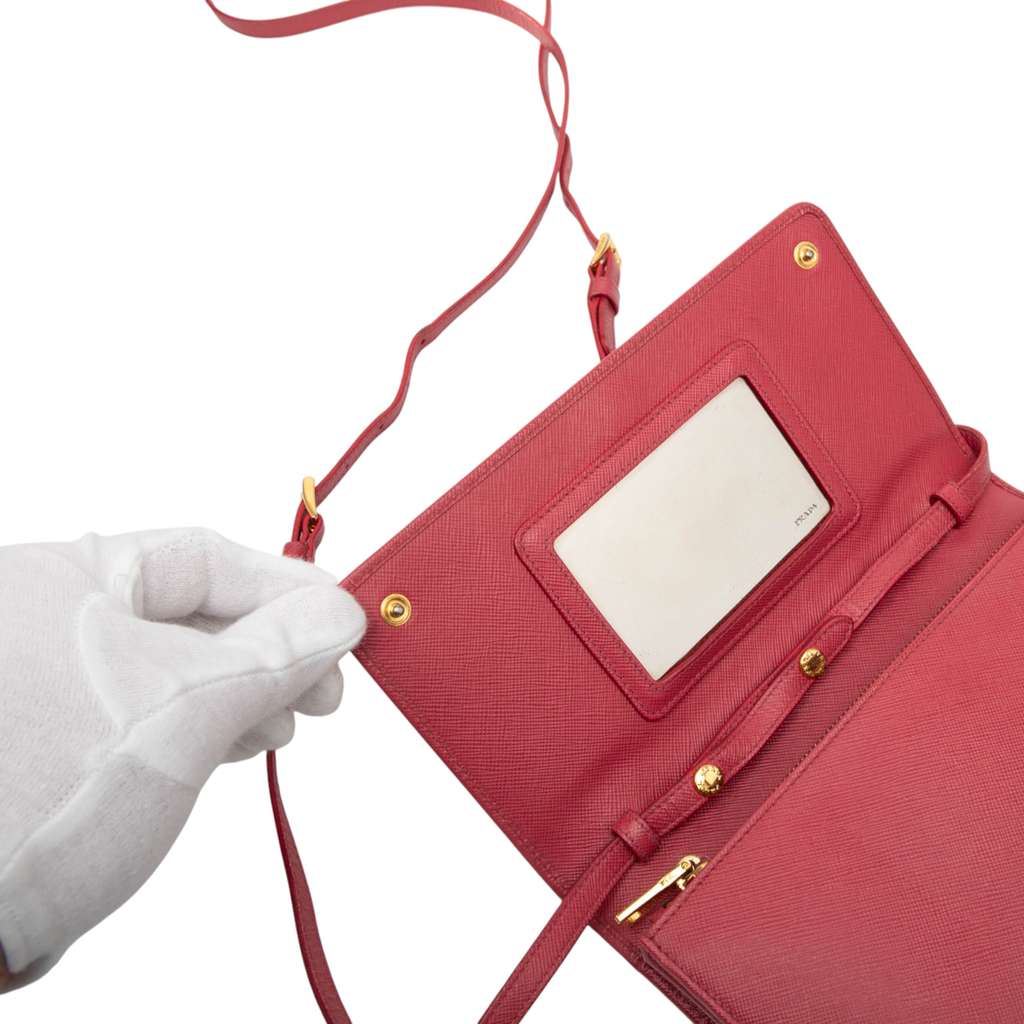 Prada Saffiano Wallet on Strap - 5