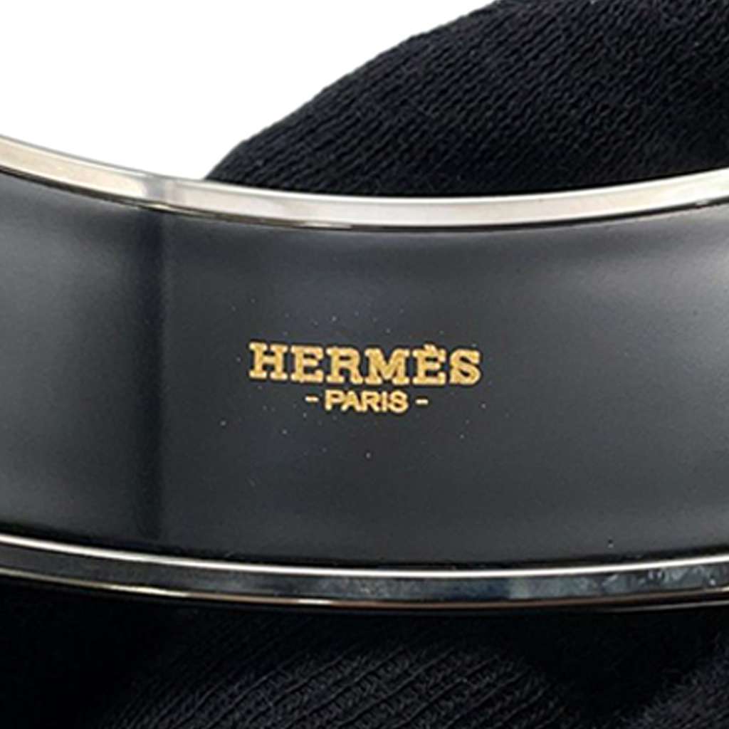 Hermès Wide Grand Apparat Platine 2 Enamel Bangle 65 - 4