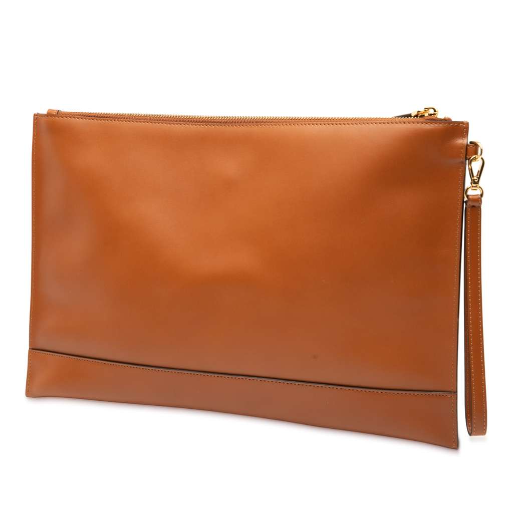 Fendi Leather Logo Flat Pouch - 2