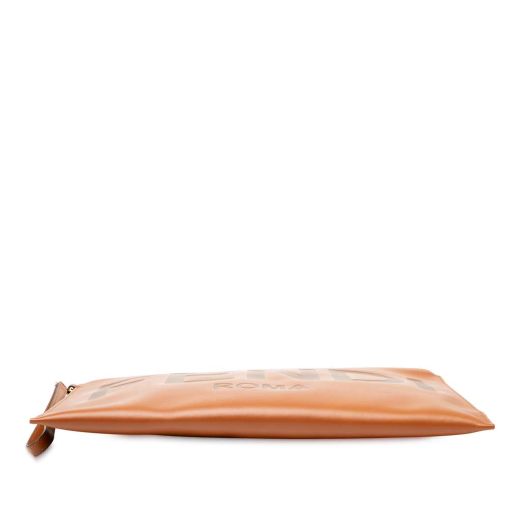 Fendi Leather Logo Flat Pouch - 3