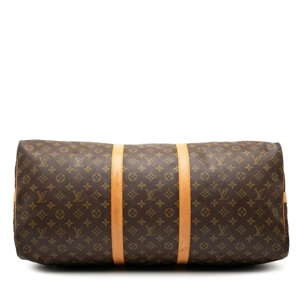 Louis Vuitton Monogram Keepall Bandouliere 60 Brown Good - Inside View