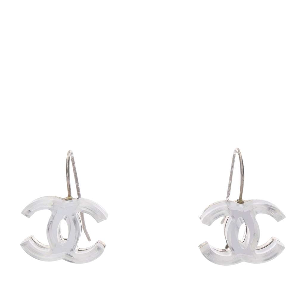 Chanel Resin CC Hook Earrings