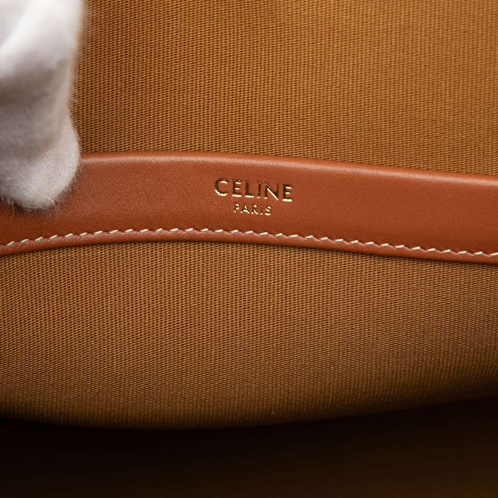 Celine Mini Triomphe Coated Canvas Horizontal Cabas Tote - 5