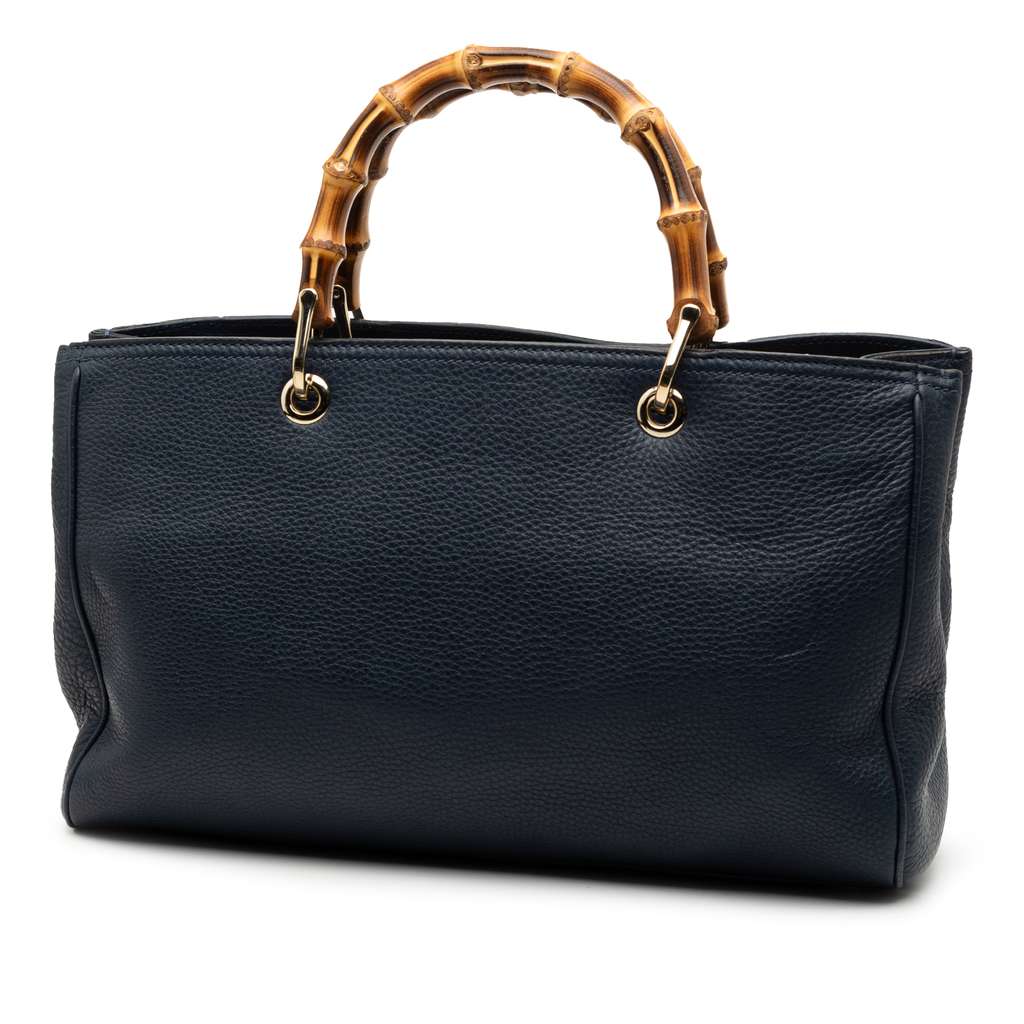 Gucci Medium Calfskin Bamboo Shopper Satchel - 2