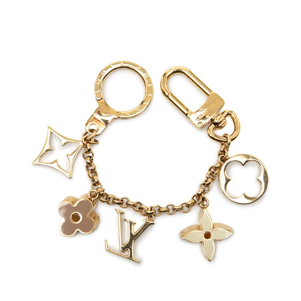Louis Vuitton Gold Plated Fleur de Monogram Bag Charm - 2