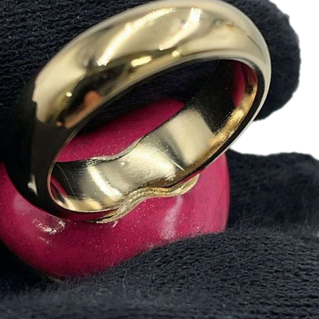 Chanel CC Gold Plated Rhinestones Heart Ring - 5