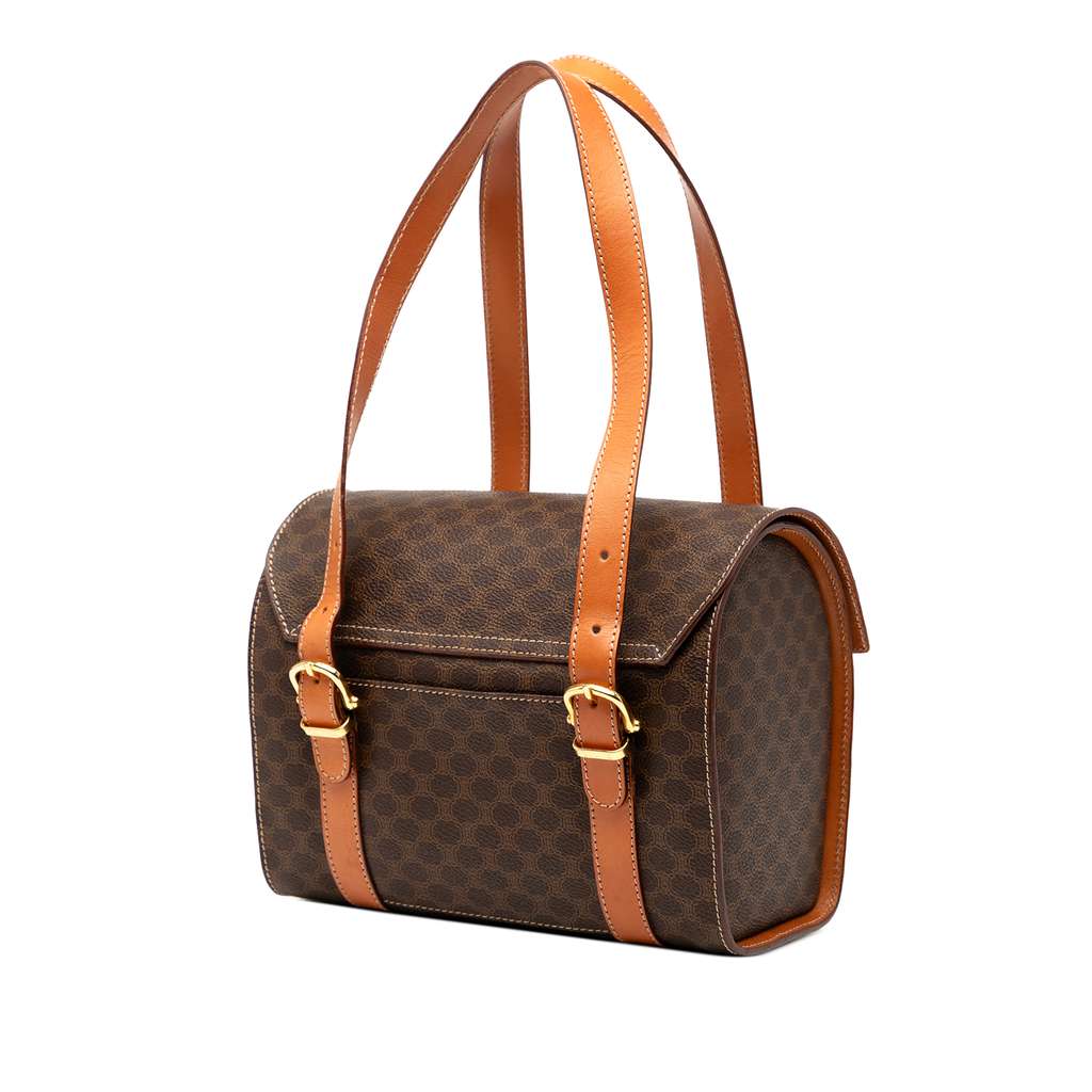 Celine Macadam Coated Canvas Triomphe Blason Handbag - 2