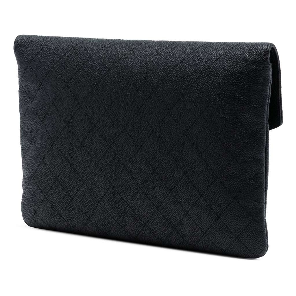 Chanel Paris Cuba Quilted Caviar Thread Around Envelope Clutch - 2
