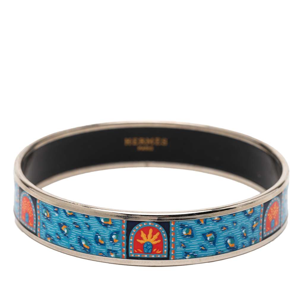 Hermès Wide Printed Enamel Bangle 65 - 2