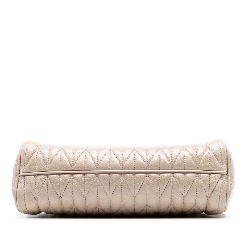 Miu Miu Matelasse Leather Bow Shoulder Bag - 3