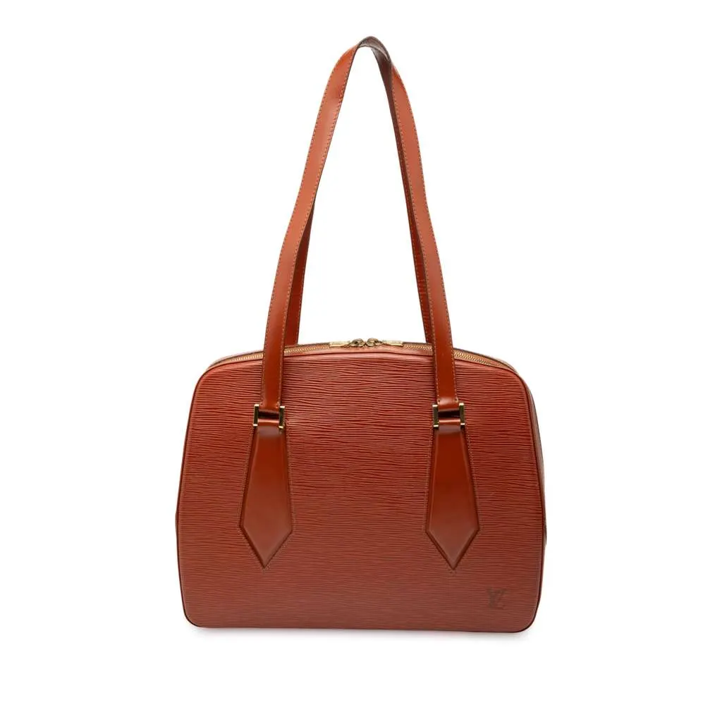 Louis Vuitton Epi Voltaire Brown Leather Very good - Front View