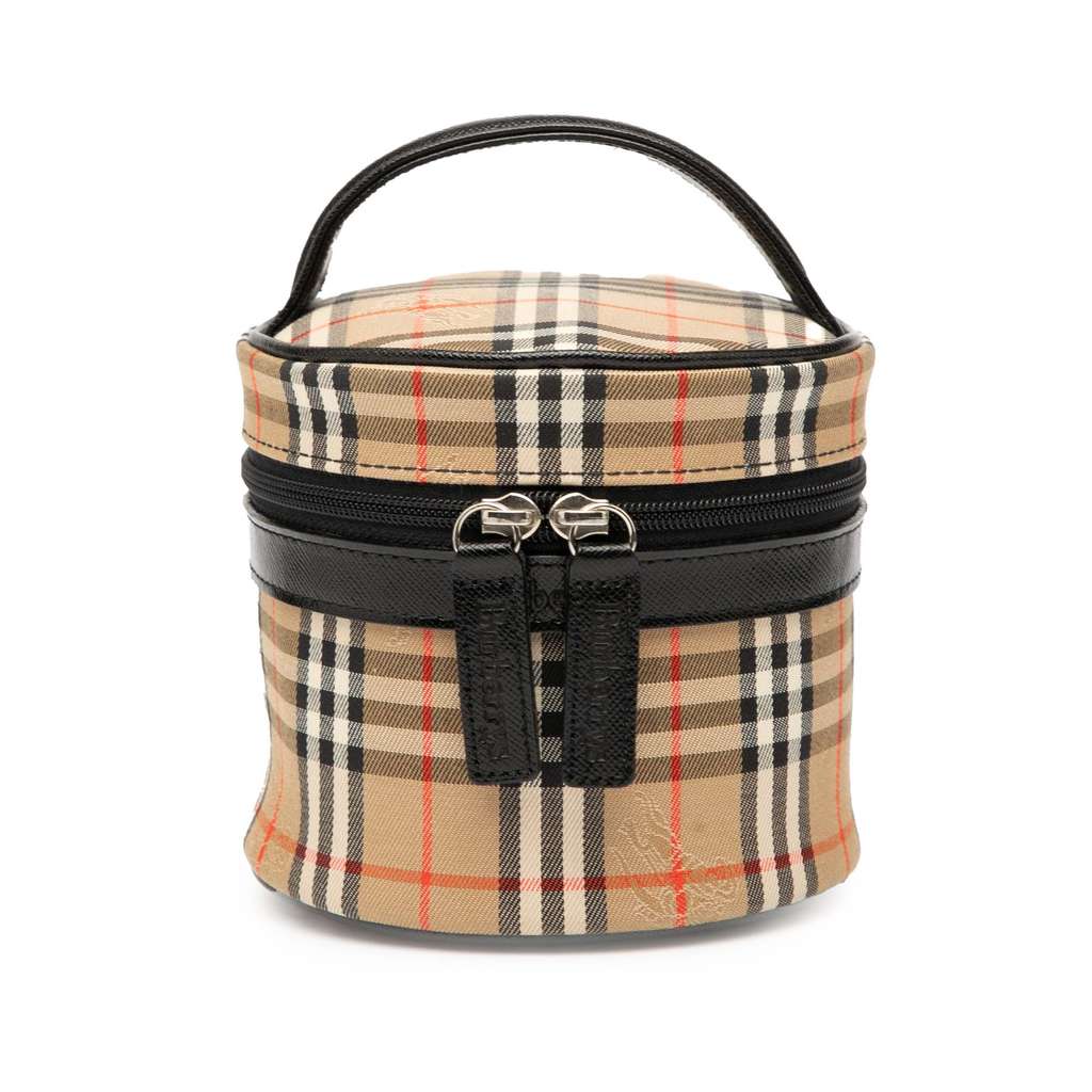 Burberry Haymarket Check Canvas Vanity Bag