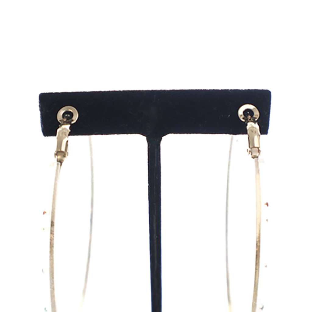 Chanel Acrylic Crystal Hoop Earrings - 4