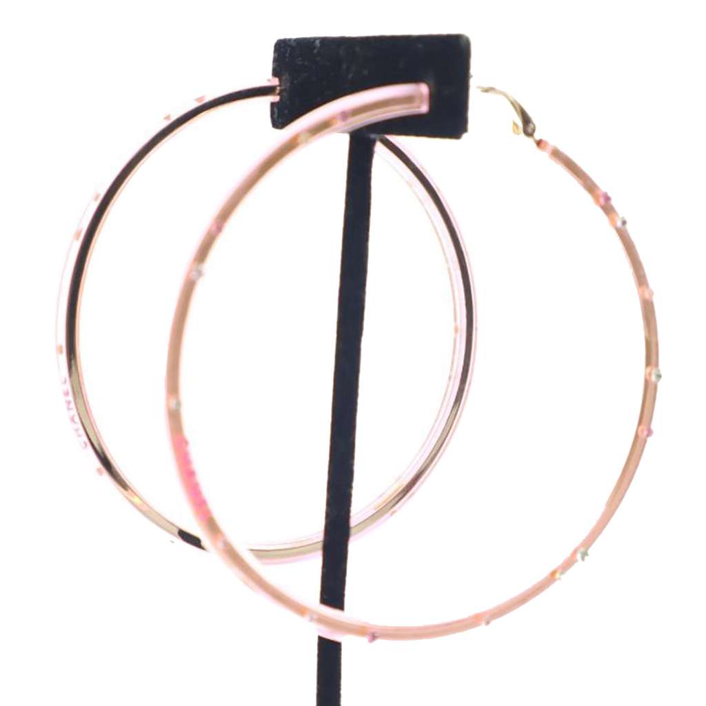 Chanel Acrylic Crystal Hoop Earrings - 4