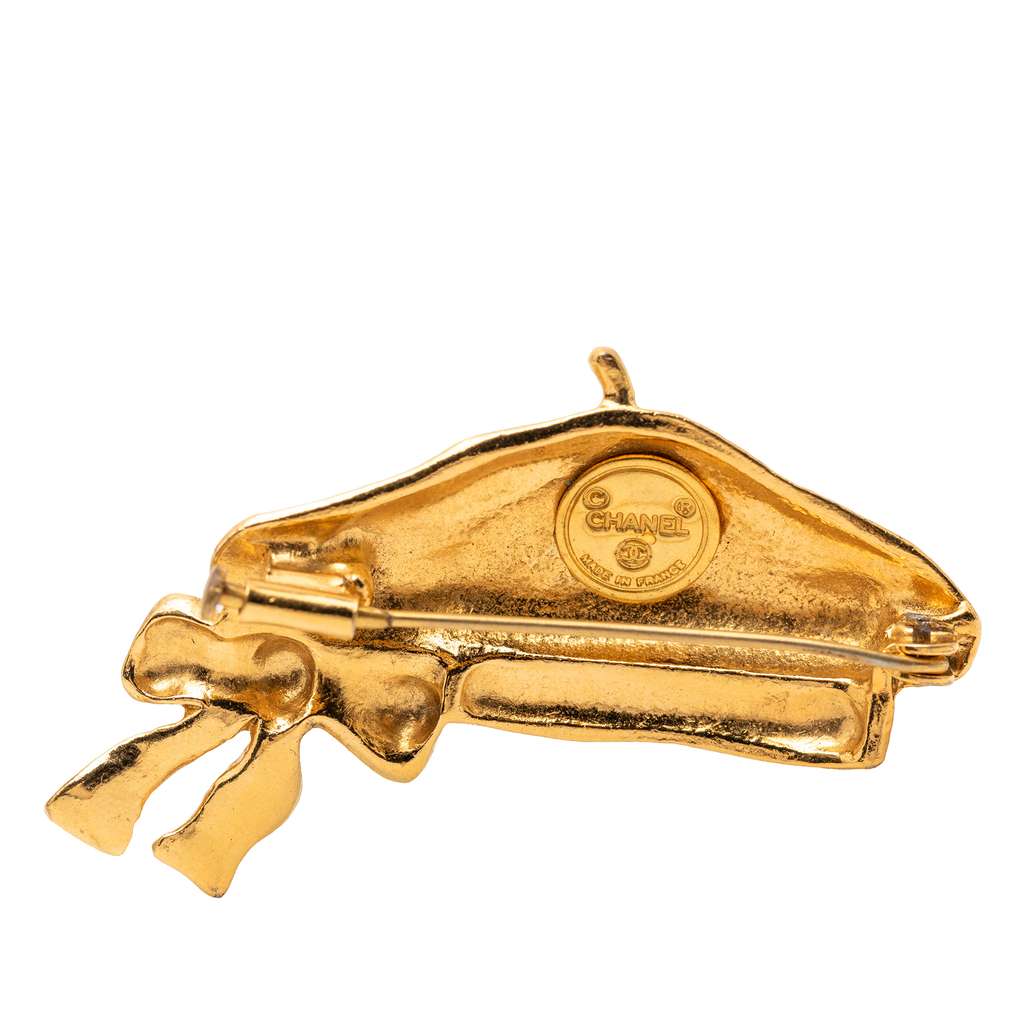 Chanel Gold Plated Beret Hat Brooch - 3