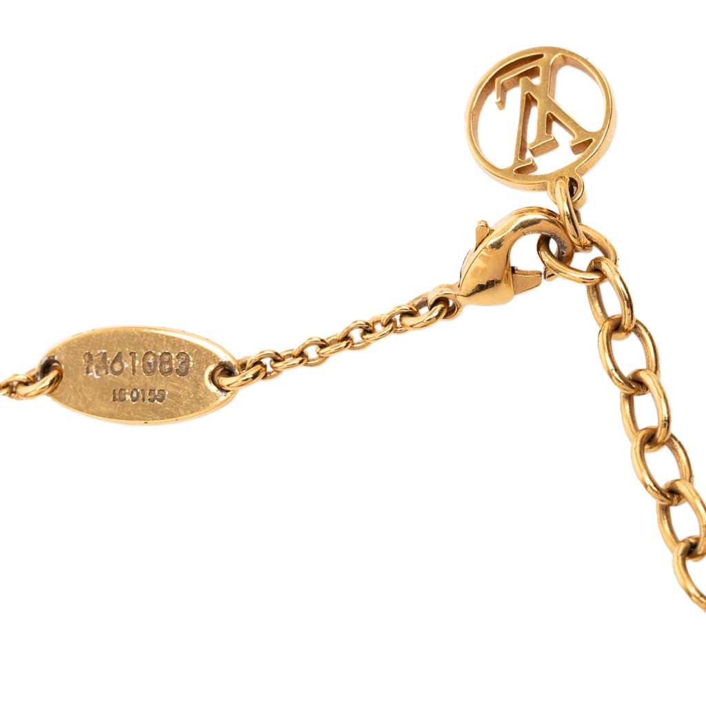 Louis Vuitton Gold Plated Essential V Necklace - 2
