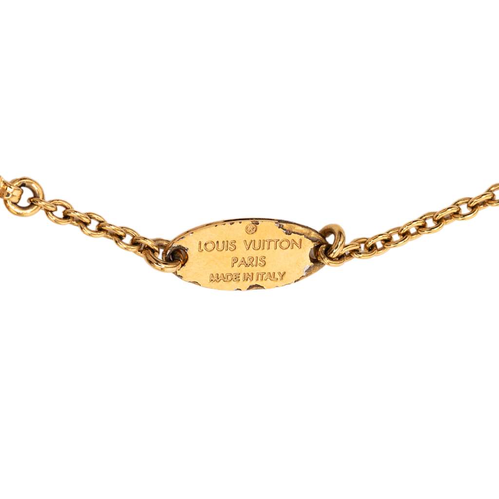 Louis Vuitton Gold Plated Essential V Necklace - 3