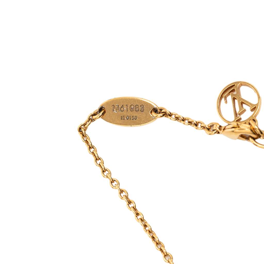 Louis Vuitton Gold Plated Essential V Necklace - 4