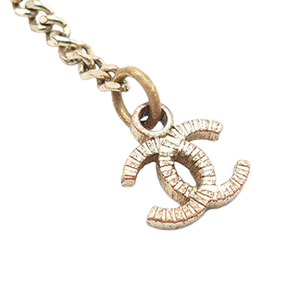 Chanel CC Gold Plated Resin Pendant Necklace - 5