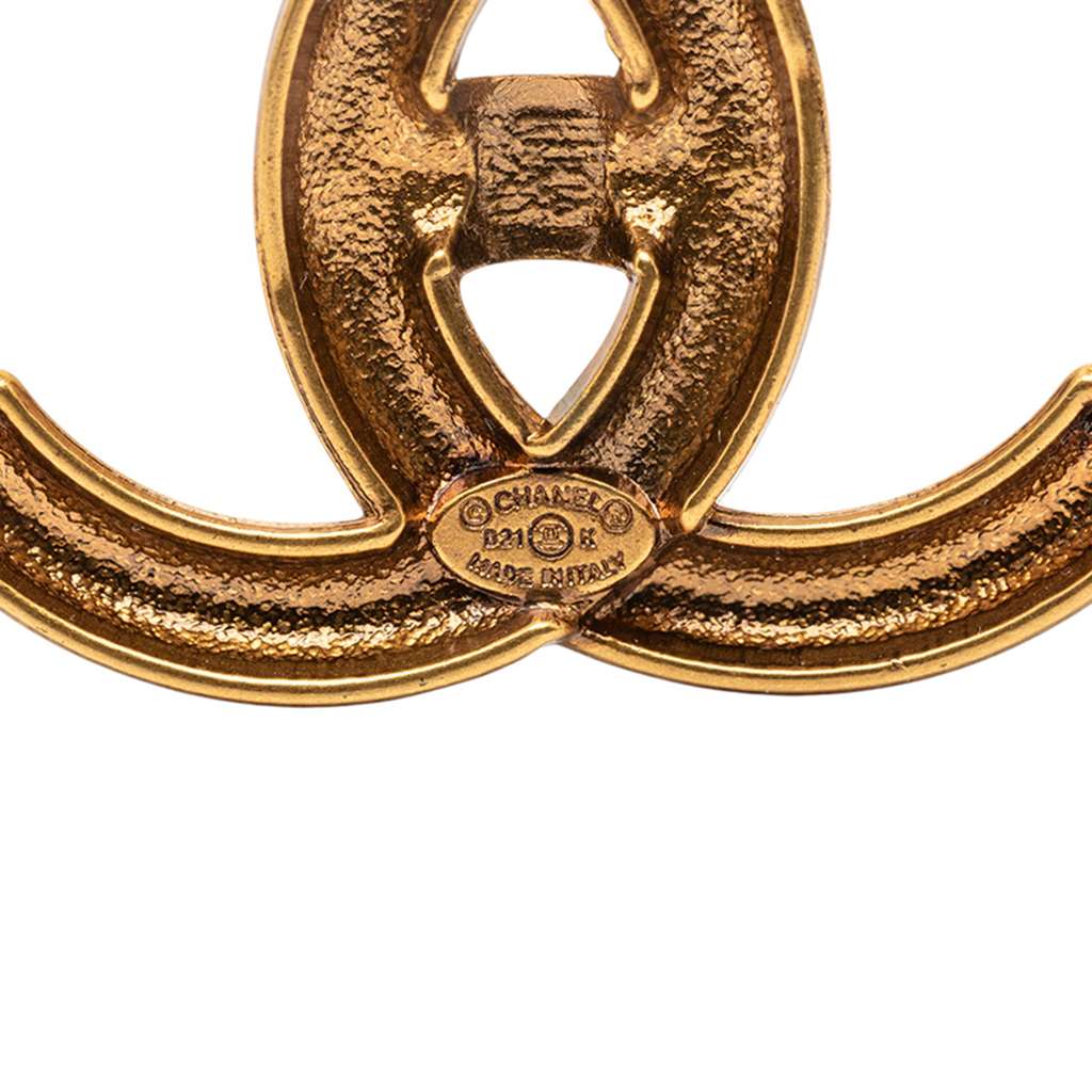 Chanel CC Gold Plated Logo Brooch - 3