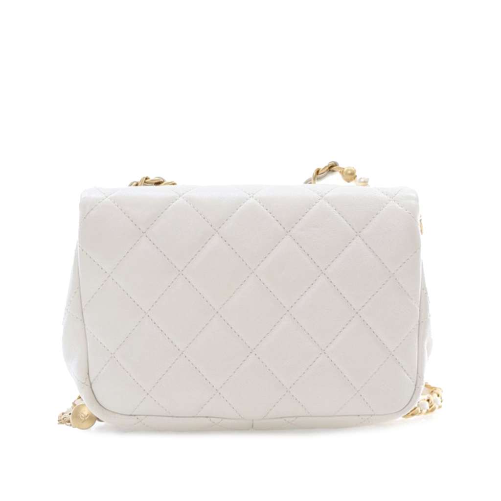 Chanel Mini Glazed Calfskin Pearl Side Flap - 2