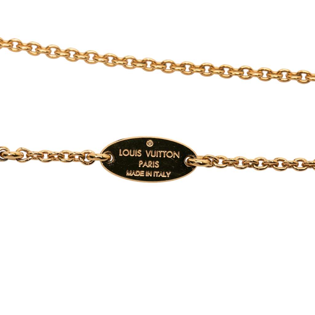 Louis Vuitton Gold Plated Essential V Necklace - 5