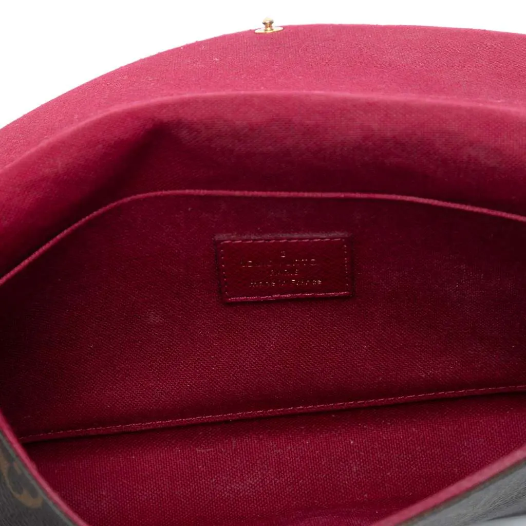 Louis Vuitton Monogram Pochette Felicie Brown Good - Model View