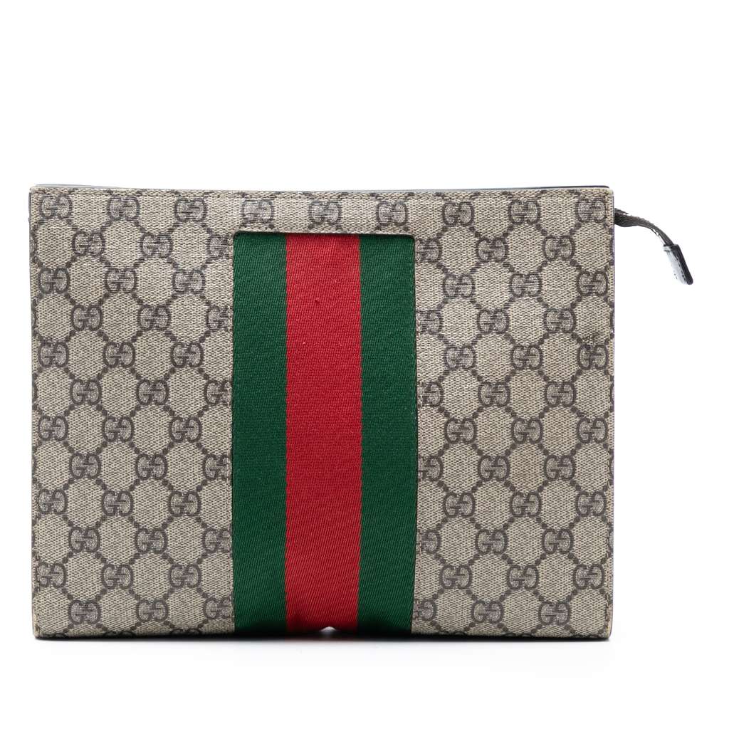 Gucci GG Supreme Web Clutch