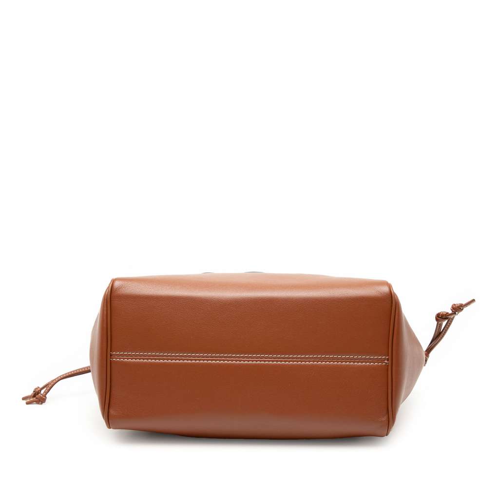 Celine Small Calfskin Cuir Triomphe Cabas Drawstring Satchel - 3