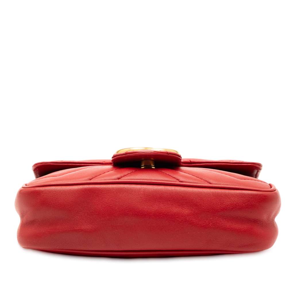 Gucci Mini GG Marmont Matelasse Leather Flap Crossbody - 3