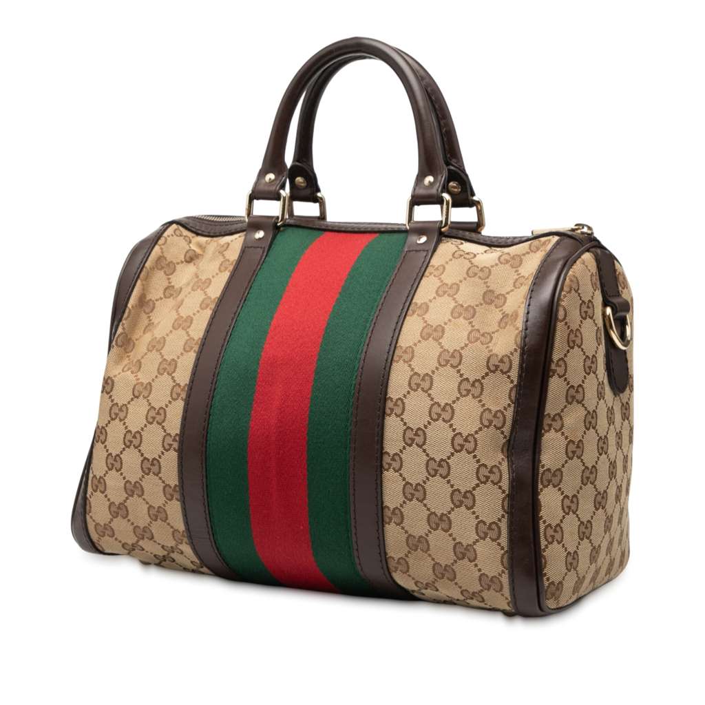 Gucci Medium GG Canvas Web Joy Boston Bag - 2