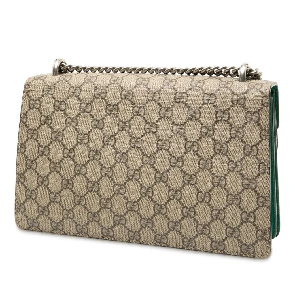 Gucci Medium GG Supreme Embroidered Willow Hill and Butterfly Dionysus Shoulder Bag Brown Canvas Good - Back View
