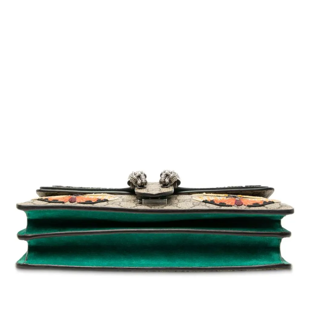 Gucci Medium GG Supreme Embroidered Willow Hill and Butterfly Dionysus Shoulder Bag Brown Canvas Good - Inside View